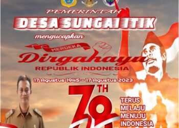 Pemerintahan Desa Sungai itik Mengucapkan Selamat HUT RI ke 78