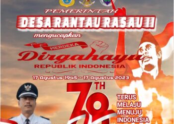 Pemerintahan Desa Rasau Satu Mengucapkan Dirgahayu HUT RI ke 78