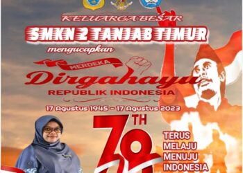 Keluarga Besar SMK 2 Tanjab Timur Mengucapkan Dirgahayu HUT RI ke 78