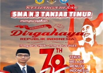 SMAN 3 Tanjab Timur Mengucapkan Dirgahayu HUT RI ke 78