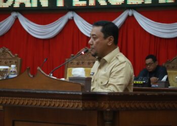 Rapat Paripurna DPRD Penyampaian Nota Pengantar Bupati Terhadap Ranperda Tentang Perubahan APBD Kabupaten Tanjung Jabung Timur Tahun Anggaran 2023
