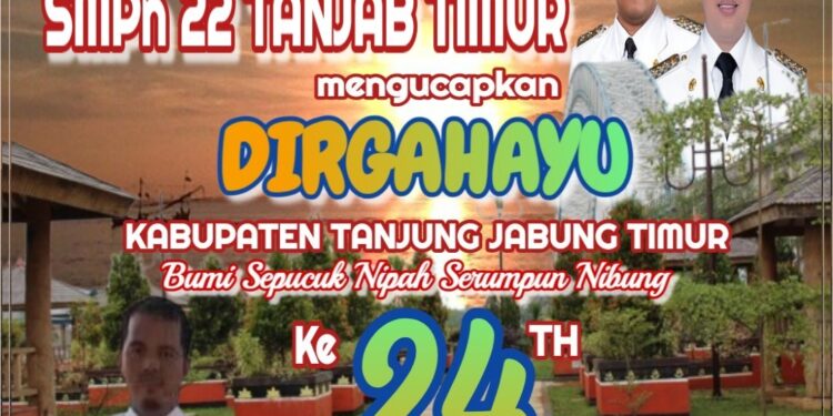 Keluarga Besar Smp 22 Tanjabtim Mengucapkan Dirgahayu HUT Kab. Tanjabtim ke 24