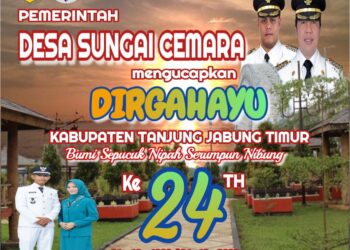 Pemerintah Desa Sei Cemara Mengucapkan Dirgahayu HUT Kab Tanjabtim ke 24