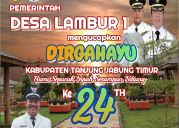 Pemerintah Desa Lambur Satu Mengucapkan Dirgahayu HUT Kabupaten Tanjabtim ke 24