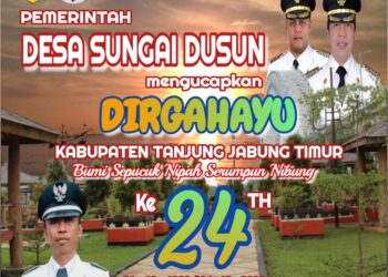 Pemerintah Desa Sei Dusun Mengucapkan Dirgahayu HUT Kab. Tanjabtim Ke 24