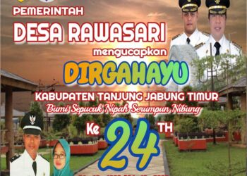 Pemerintah Desa Rawasari Mengucapkan DIRGAHAYU HUT Kab. Tanjabtim ke 24