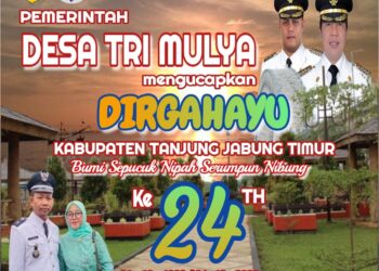 Pemerintah Desa Tri Mulyo Mengucapkan Dirgahayu HUT Kab. Tanjabtim Ke 24