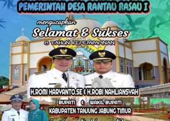 Pemerintah Desa Rantau Rasau Satu Mengucapkan Selamat & Sukses 8Tahun Kepemipinan Bupati Tanjung Jabung Timur