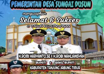 Pemerintah Desa Sungai Dusun Mengucapkan Selamat & Sukses 8 Tahun Kepemipinan Bupati Tanjung Jabung Timur