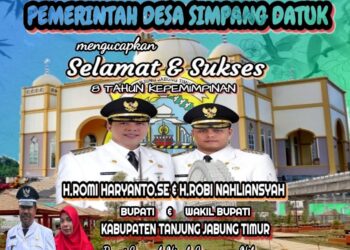 Pemerintah Desa Simpang Datuk Mengucapkan Selamat & Sukses 8 Tahun Kepemipinan Bupati Tanjung Jabung Timur