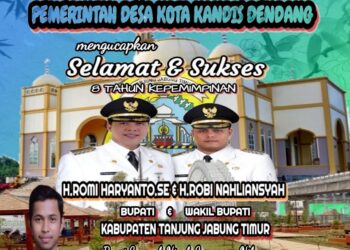 Pemerintah Desa Kota Kandis Dendang Mengucapkan Selamat & Sukses 8 Tahun Kepemipinan Bupati Tanjung Jabung Timur