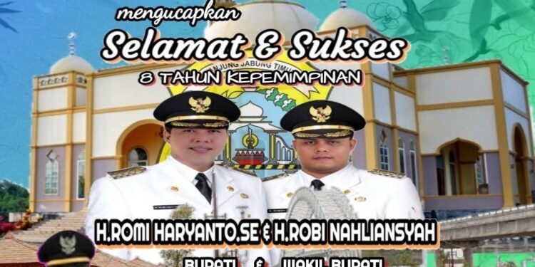 Pemerintah Desa Bunga Tanjung Mengucapkan Selamat & sukses 8 Tahun Kepemipinan Bupati Tanjung Jabung Timur