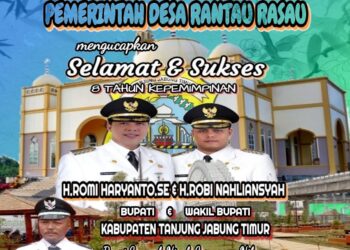 Pemerintah Desa Rantau Rasau Mengucapkan Selamat & Sukses 8Tahun Kepemipinan Bupati Tanjung Jabung Timur
