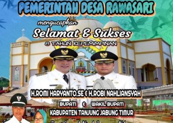 Pemerintah Desa Rawa Sari Mengucapkan Selamat & Sukses 8 Tahun Kepemipinan Bupati Tanjung Jabung Timur