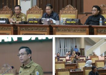Dewan Perwakilan Rakyat Daerah (DPRD) Kabupaten Tanjung Jabung Timur menyelenggarakan Rapat Paripurna masa persidangan III Tahun 2023-2024 dengan agenda penyampaian tanggapan Bupati atas pandangan umumnya mum fraksi – fraksi DPRD terhadap nota pengantar Ranperda