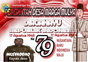 Pemerintah Desa Marga Mulya Mengucapkan Dirgahayu RI Ke 79 Tahun