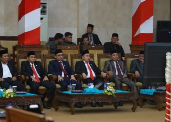 Ketua DPRD Kabupaten Tanjung Jabung Timur, Mahrup, S.E. menghadiri upacara peringatan Hari Ulang Tahun Kemerdekaan Republik Indonesia Ke- 79 Tahun