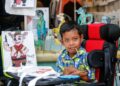 Siswa SLB Ikut Meriahkan Peparnas XVII, Tegar Lukis Maskot Kebo Bule Dengan Mulut