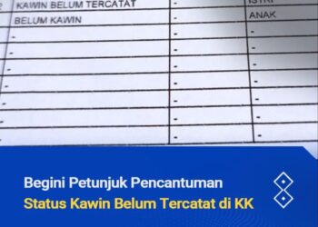 Wajib Tahu! Begini Petunjuk Pencantuman Status Kawin Belum Tercatat di Kartu Keluarga