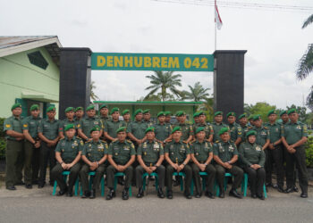 Kunjungan Kerja dan Silaturahmi Komandan Korem 042/Gapu ke Denhubrem 042/Gapu