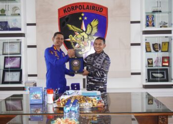 Jalin Sinergi Kuat, Dirpolairud Polda Jambi Sambut Kehadiran Danlanal Palembang