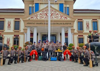 Ditpolairud Polda Jambi Siap Siaga Hadapi Bencana Alam dengan Gelar Peralatan SAR