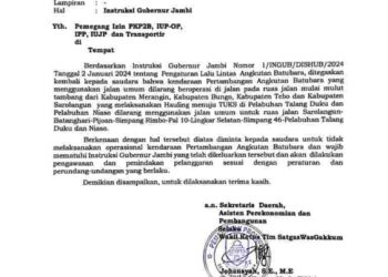 “Gubernur Jambi: Dilarang Lewat Jalan Umum! Silakan Lewat Angin atau Terowongan Gaib”