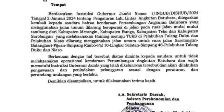 “Gubernur Jambi: Dilarang Lewat Jalan Umum! Silakan Lewat Angin atau Terowongan Gaib”
