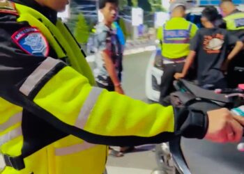 Enam Kendaraan Knalpot Brong Dilakukan Tilang, Kasat Lantas Polresta Jambi : Komitmen Wujudkan Kamseltibcarlantas