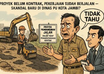 PROYEK BELUM KONTRAK, PEKERJAAN SUDAH BERJALAN — SKANDAL BARU DI DINAS PU KOTA JAMBI?
