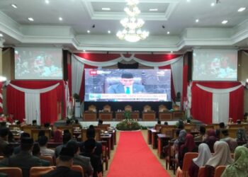 DPRD Tanjab Timur Gelar Sidang Paripurna Istimewa Dengan Agenda Mendengarkan Penyampaian Pidato Kenegaraan Presiden Republik Indonesia 