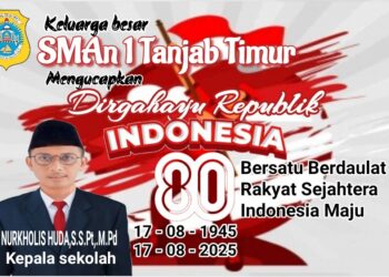 Keluarga Besar SMA 1 Tanjab Timur Mengucapkan Dirgahayu Republik Indonesia Ke 80