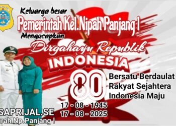 Keluarga Besar Pemerintah Kelurahan Nipah Panjang Satu Mengucapkan Dirgahayu Republik Indonesia Ke 80