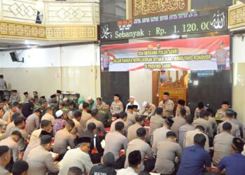 Ikhtiar Spiritual, Polda Jambi Gelar Doa Bersama di Masjid Al-Ikhlas