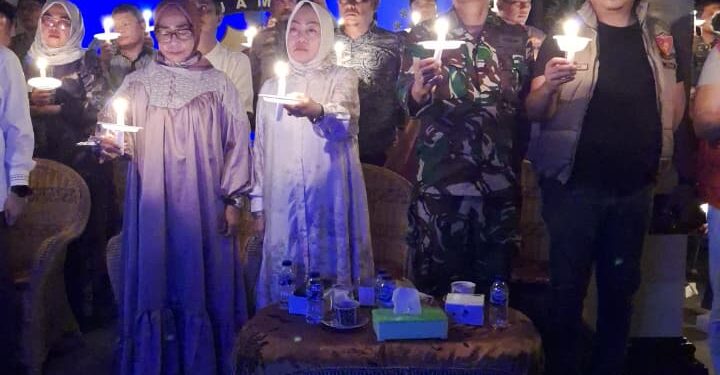 Ketua DPRD Tanjab Timur Zillawati Ikut Nyalakan 1.000 Lilin, Doakan Jambi Tetap Damai