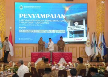 Bupati Dillah secara resmi menyerahkan Laporan Keuangan Pemerintah Daerah (LKPD) Kabupaten Tanjung Jabung Timur Tahun 2025