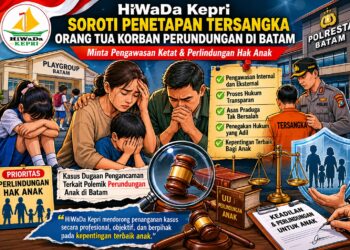 HiWaDa Kepri Soroti Penetapan Tersangka Orang Tua Korban Perundungan di Batam, Minta Pengawasan Ketat dan Perlindungan Hak Anak