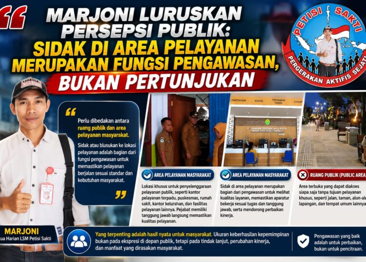 LSM Petisi Sakti Tegaskan Sidak Kepala Daerah Bertujuan Meningkatkan Kualitas Pelayanan Publik